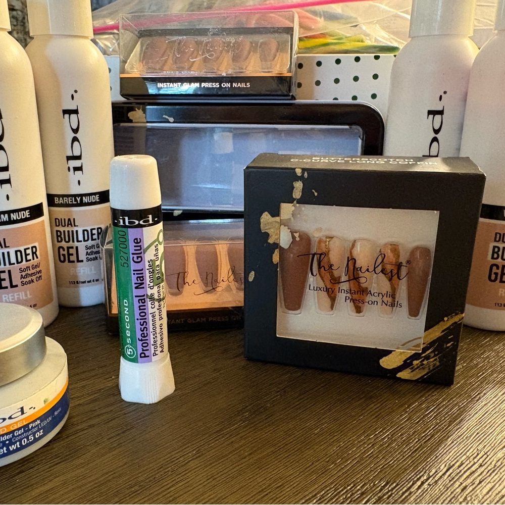 ibd Dual Builder Gel Refill  plus nails and more Large Lot